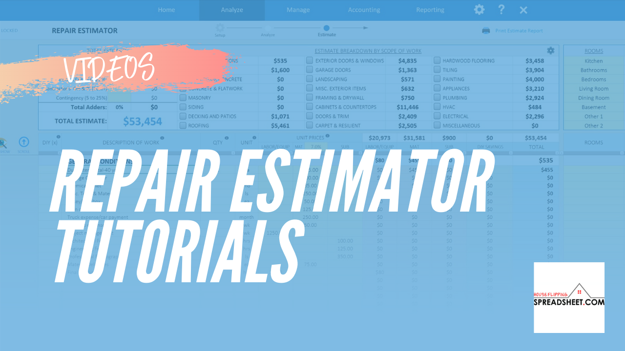 Repair Estimator Tutorials
